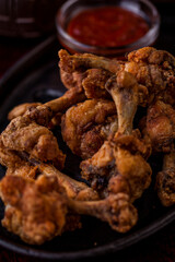 Deep-fried chicken legs