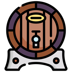 BARREL filled outline icon,linear,outline,graphic,illustration
