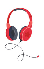 Over-ear headphones icon. Vector illustration