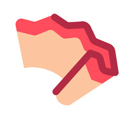 Pencil shavings icon. Vector illustration