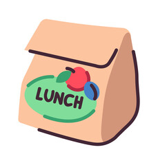 Package with lunch icon. Vector illustration