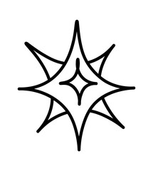 Hand Drawn Star Sign. Vector illustration