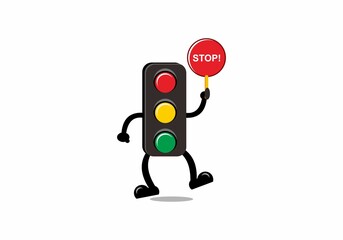 traffic light illustration for study book and logo
