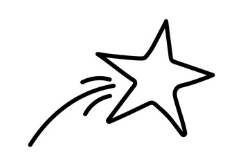 Hand Drawn Star Sign. Vector illustration
