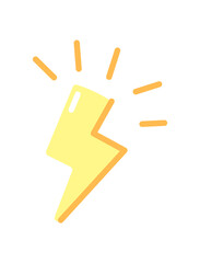 Lightning sticker icon. Vector illustration