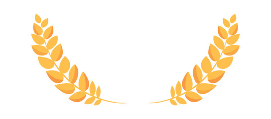 Wheat wreath element. Vector illustration