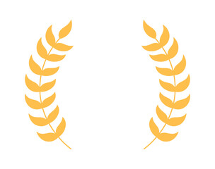 Wheat wreath frame element. Vector illustration