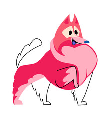 Funny Cute Dog. Vector illustration