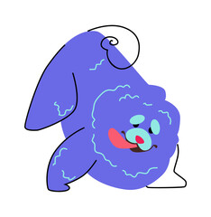 Funny Cute Dog. Vector illustration