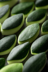Zucchini tournée cutting technique