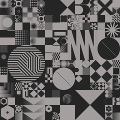 Brutalist Art Inspired Vector Pattern Graphics Made With Bold Abstract Geometric Shapes