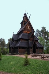 Fototapeta na wymiar wooden orthodox church