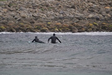 Fototapeta premium surfer on the beach