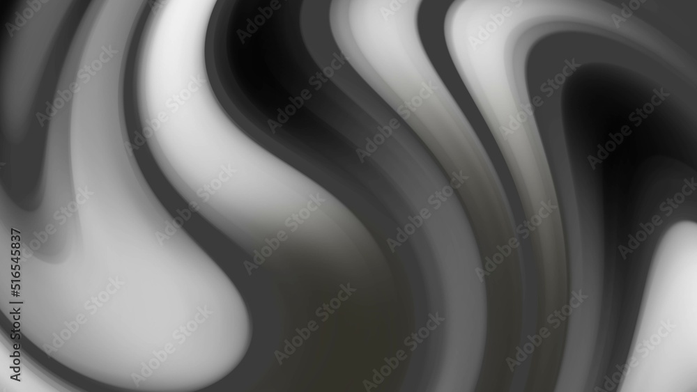 Poster abstract grayscale gradient background. pattern of stripes, lines. plexus of ribbons. computer scree
