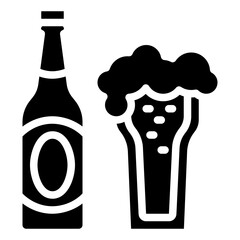 BEER glyph icon,linear,outline,graphic,illustration