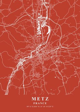 Metz - France Mojave Plane Map