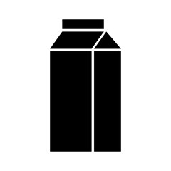 Packaged Milk icon, full black. Vector illustration, suitable for content design, website, poster, banner, menu, or video editing needs