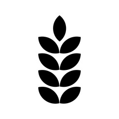 Gluten icon, full black. Vector illustration, suitable for content design, website, poster, banner, menu, or video editing needs