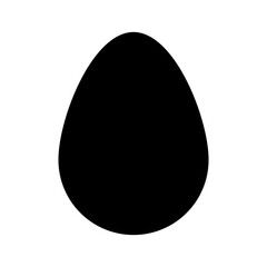 Egg icon, full black. Vector illustration, suitable for content design, website, poster, banner, menu, or video editing needs