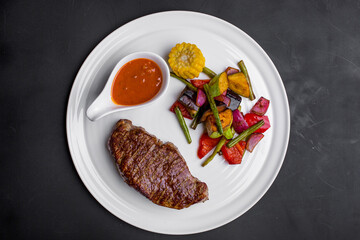 Fried piece of steak