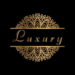 Mandala Flower Art Logo Background Design