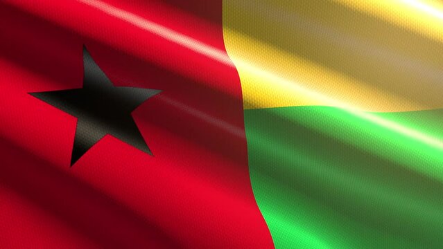 Guinea shiny flag - loop animation