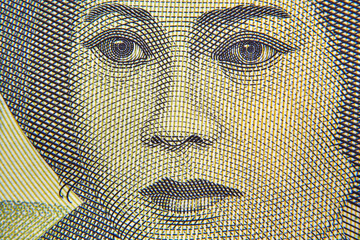 1000 rupii ,Indonezja, banknot w przybliżeniu ,1000 rupees, Indonesia, approximate banknote