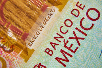 100 peso ,Meksyk ,banknot w przybliżeniu ,100 pesos, Mexico, a banknote approximately