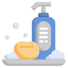 Fototapeta premium SOAP flat icon,linear,outline,graphic,illustration