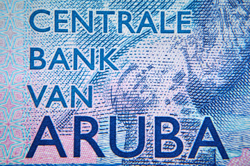 10 florenów arubańskich ,banknot w przybliżeniu ,10 Arubian florins, approximate banknote © Marcin Łazarczyk