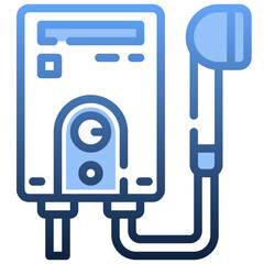 WATER HEATER Gradient icon,linear,outline,graphic,illustration