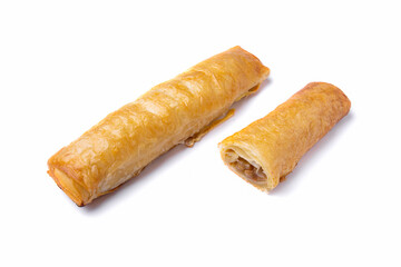 Puff tube with apple jam