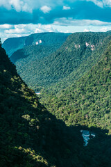 kaieteur waterfall located in guyana kaieteur national park inside the amazon rainforest - obrazy, fototapety, plakaty