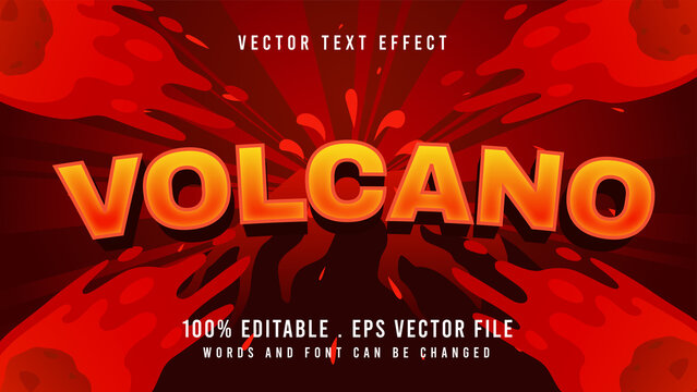 Volcano ditable text effect