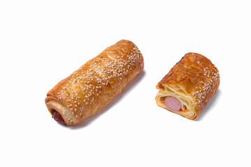 Bun with sausage