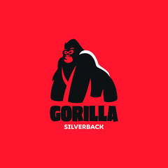 Obraz na płótnie Canvas Gorilla Silverback Logo