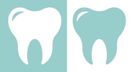 healthy tooth vector icon.Tooth icon, Teeth sign. Dental care logo, Dental clinic icon. Vector flat illustration