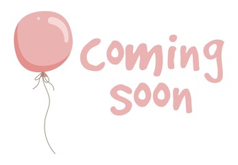 coming soon sign. badges vector templates. Baby shower announcement banner, card - Gender reveal party - Vector illustration isolated
