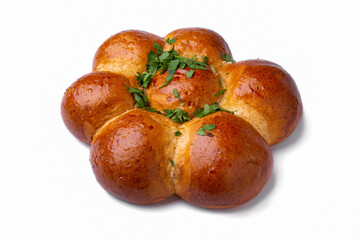 Chamomile bun with parsley
