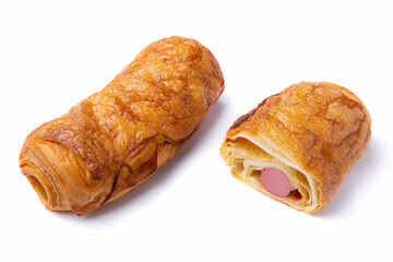 Puff tube with sausage