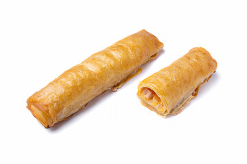 Puff tube with ham and cheese