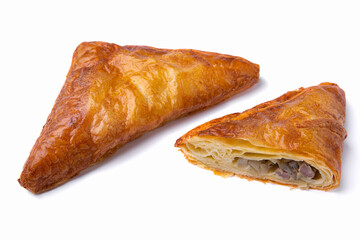 Puff triangle with meat