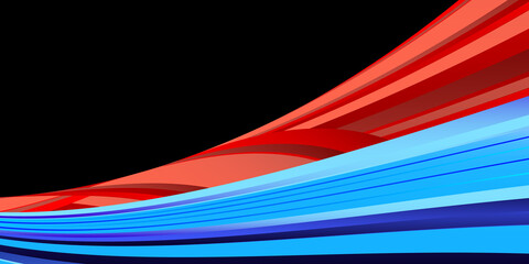 Abstract blue and red in black background