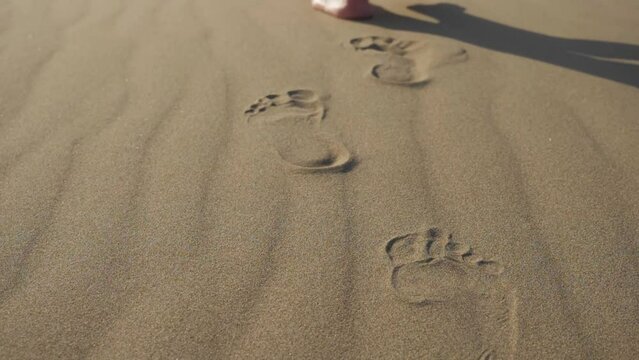 human footprint on sand. human influence across the globe concept. Earth's human footprint. global ecological human footprint.