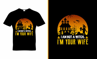 Happy Halloween quote t-shirt template design vector