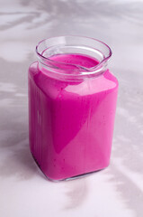 Thick pink drink