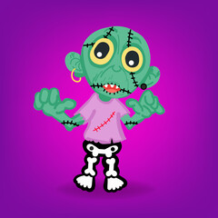 cartoon ghost Halloween man character