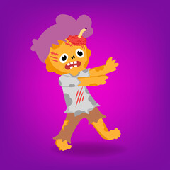 cartoon ghost Halloween man character