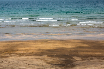 The Atlantic Ocean off the coast of Iceland. Beautiful beach in Iceland.