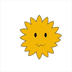 Trend groovy vector illustration isolated